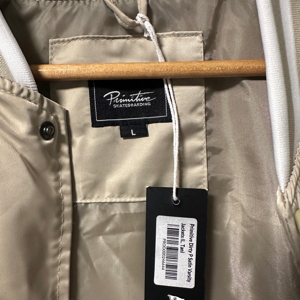 Primitive Beige Bomber Jacket with White Accents - Picture 2 of 4